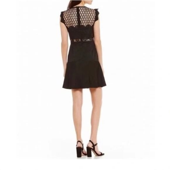 Gianni Bini Carmen Lattice Fit & Flare Dress Size XS - Picture 2 of 10